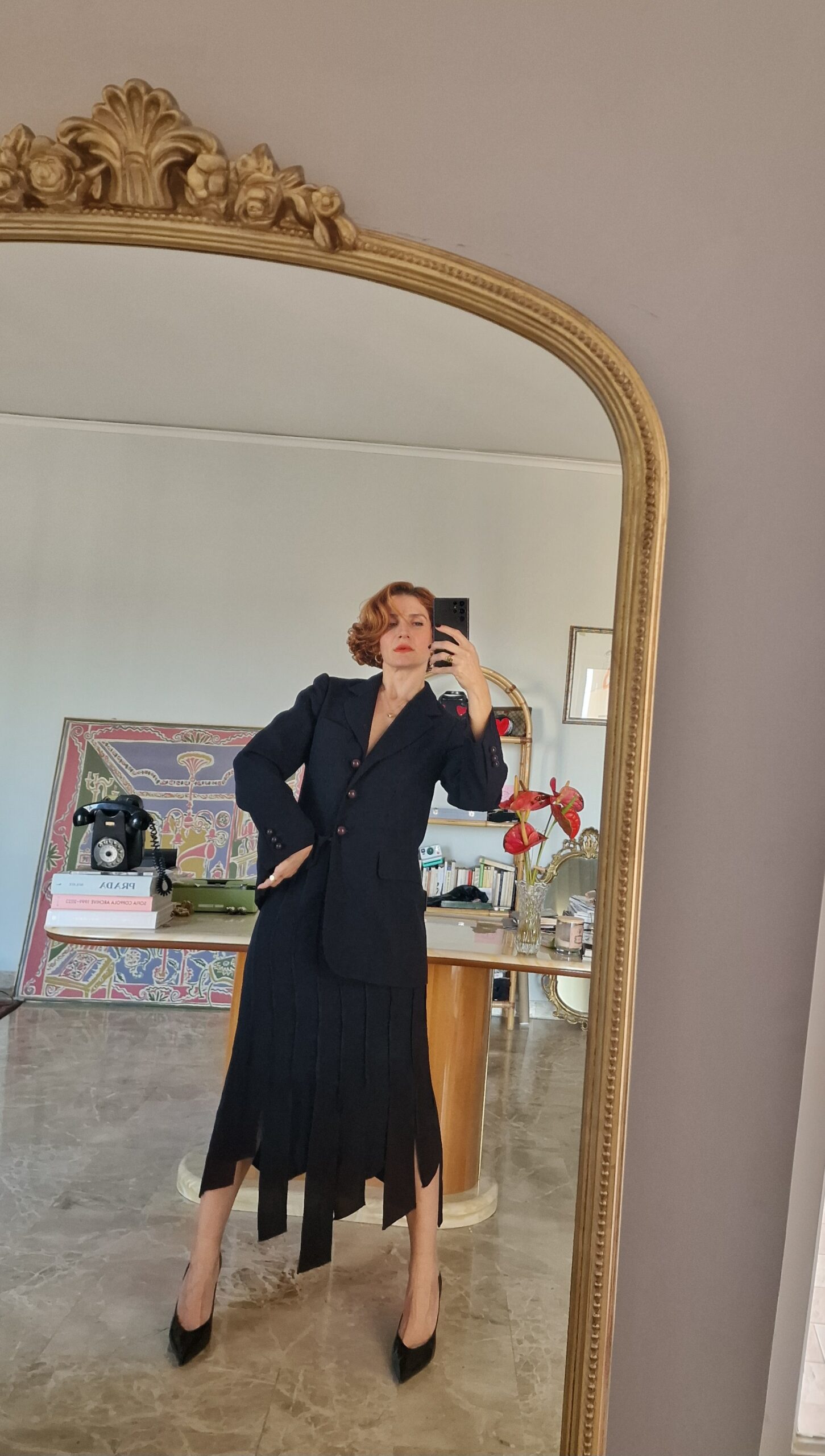 Tailleur vintage witch style by Moschino in lana blu - immagine 3