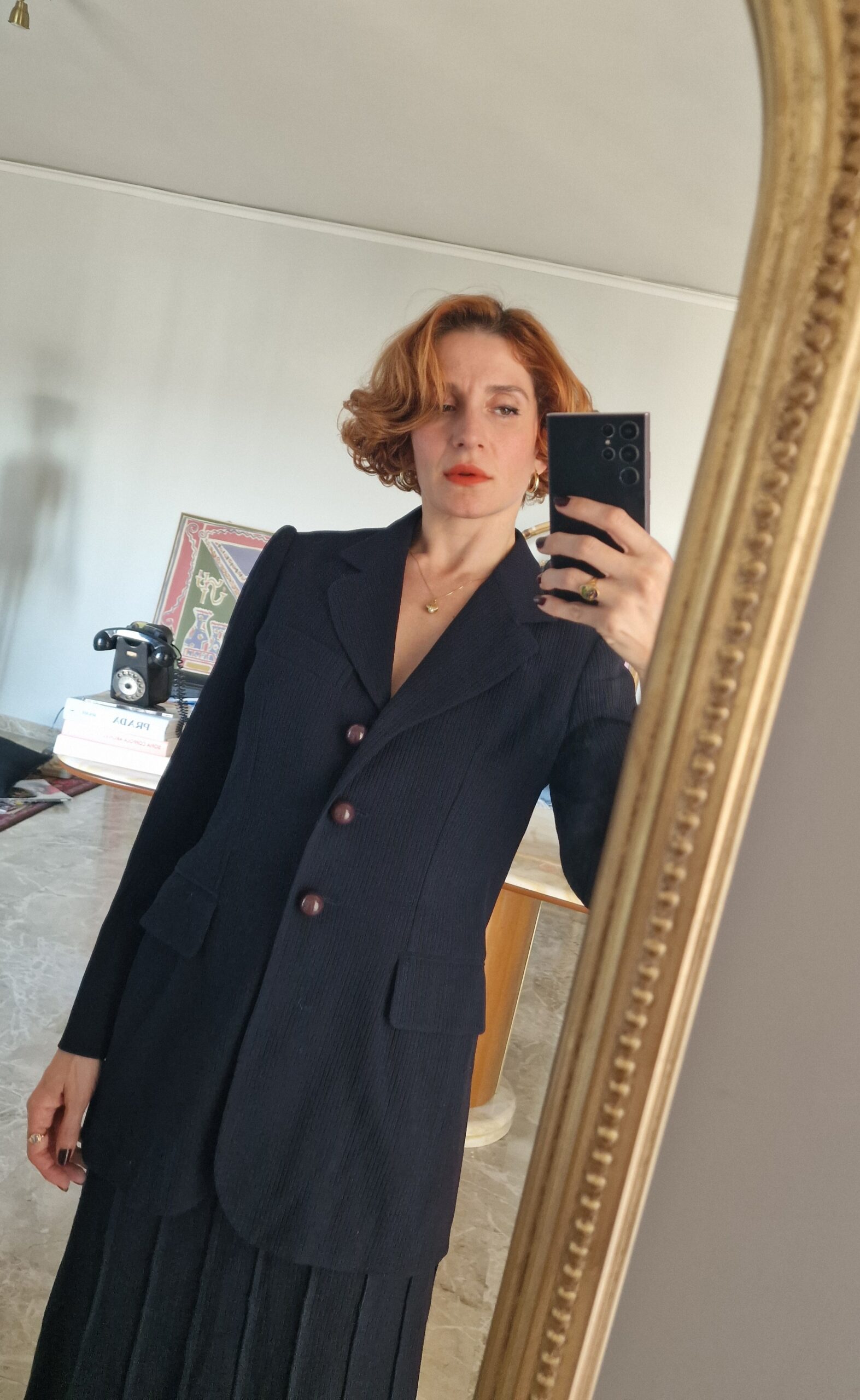 Tailleur vintage witch style by Moschino in lana blu - immagine 12