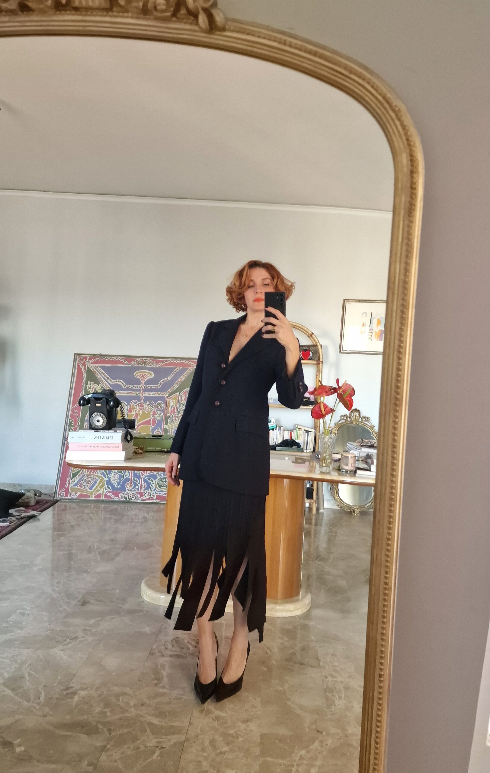 Tailleur vintage witch style by Moschino in lana blu - immagine 9