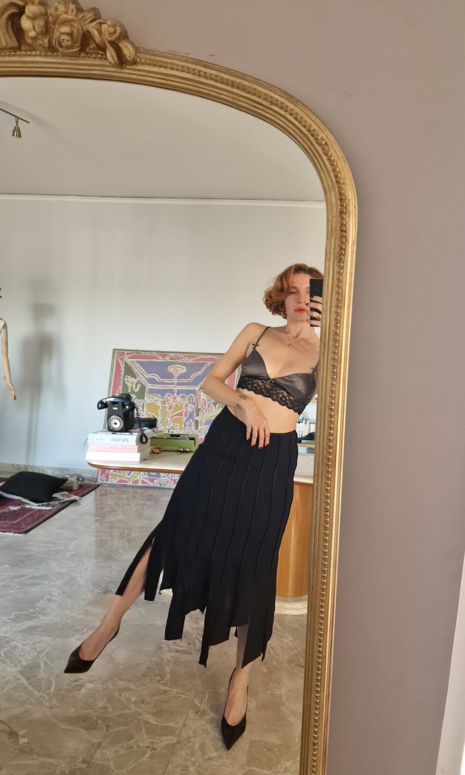 Tailleur vintage witch style by Moschino in lana blu - immagine 7