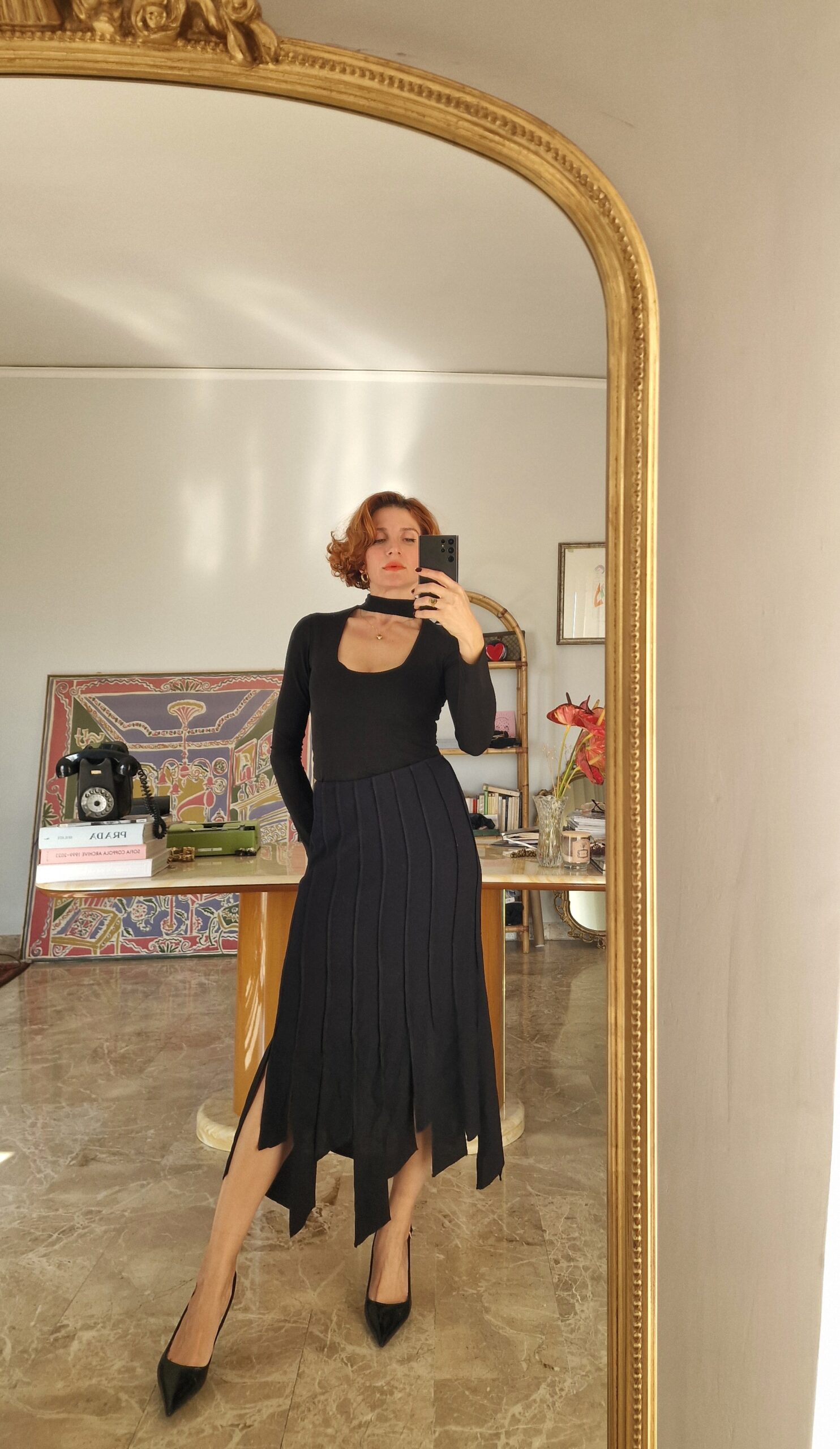 Tailleur vintage witch style by Moschino in lana blu - immagine 6