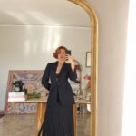 Tailleur vintage witch style by Moschino in lana blu