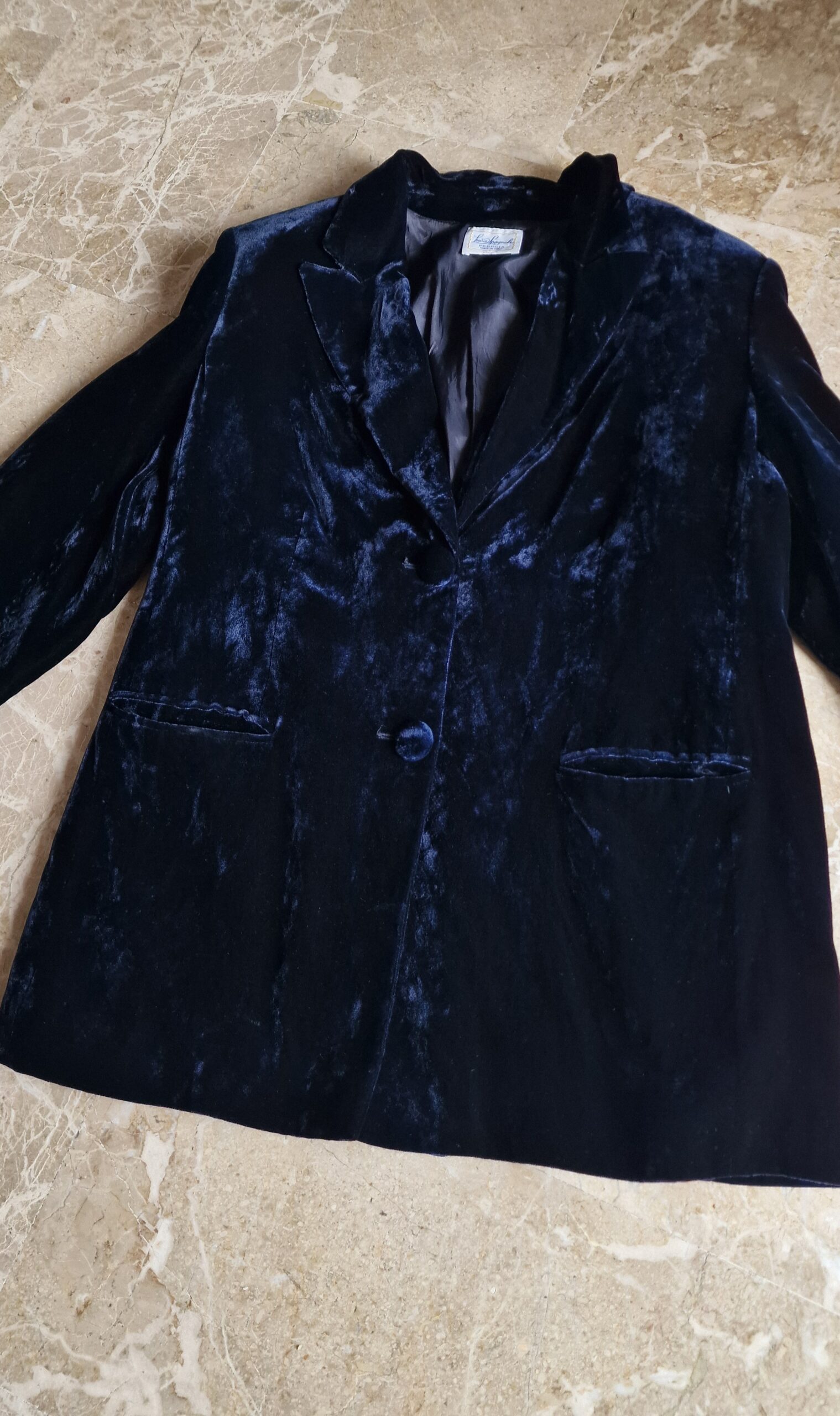 Tailleur velluto blu scuro by Luisa Spagnoli tg 44 - immagine 7