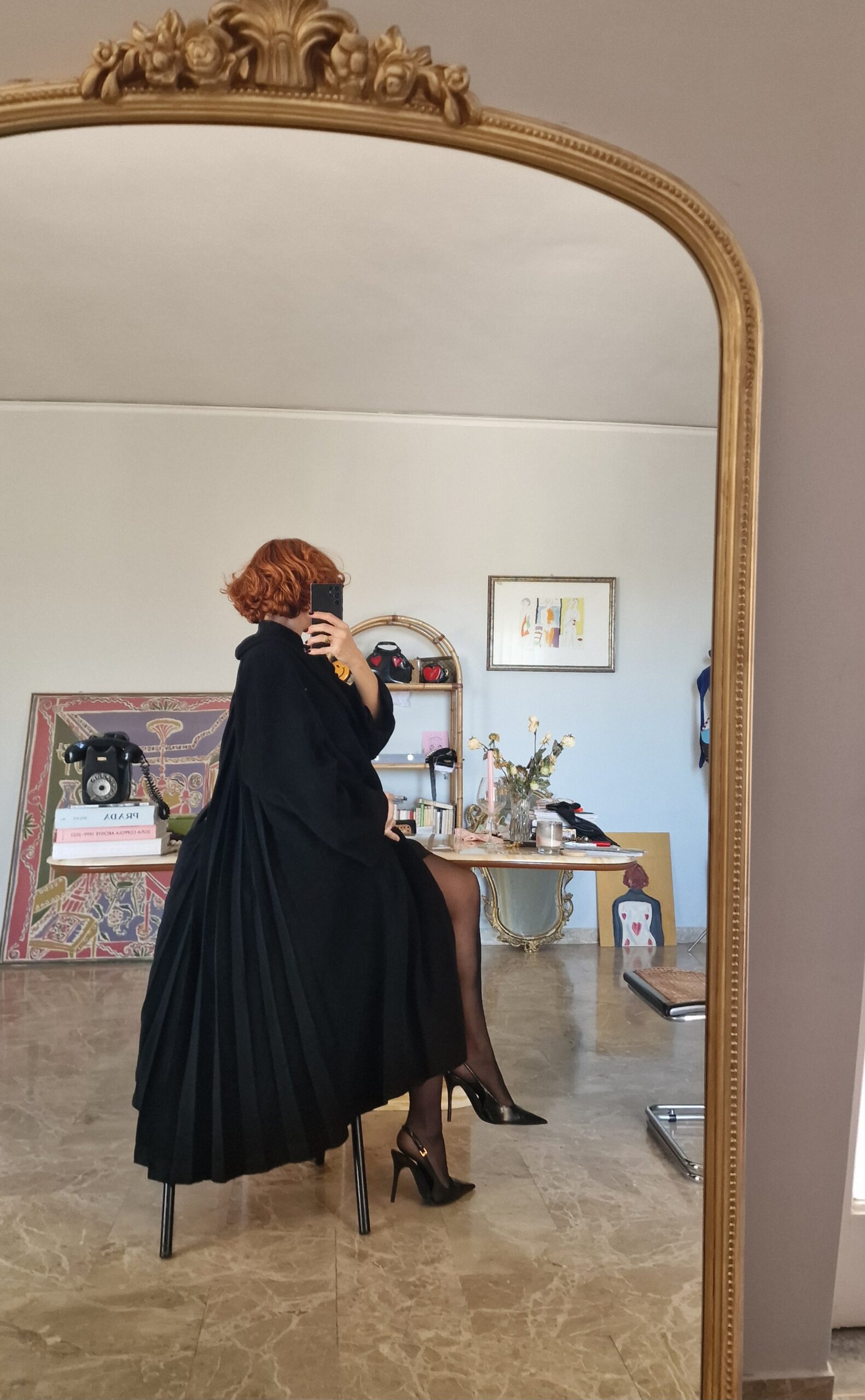 Ode all'imperfezione :Byblos archive vintage plissé coat Pura Lana - immagine 2