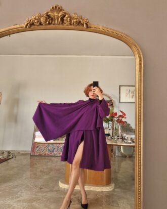 Cappotto mantella viola vintage by Byblos