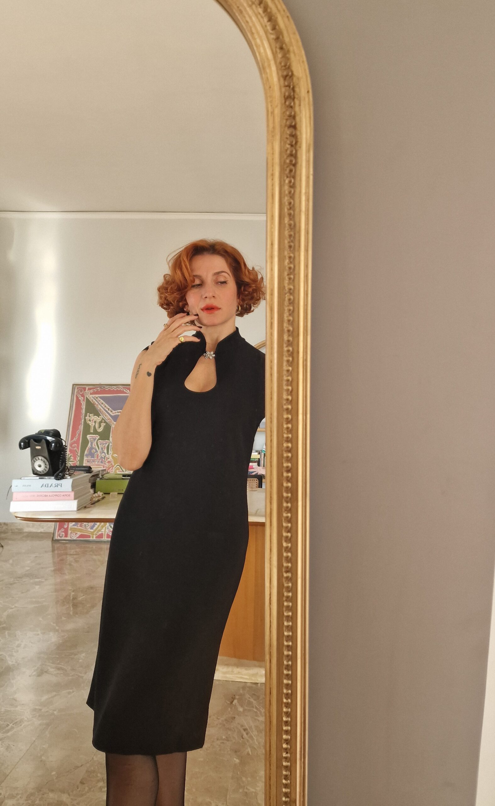 Abito Qiapo nero in crépe by Max Mara - immagine 5