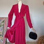 Abito vintage by Christian Dior 100% seta magenta