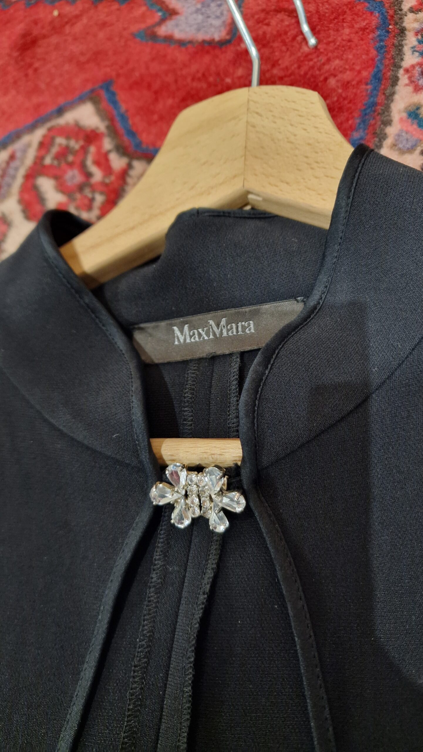 Abito Qiapo nero in crépe by Max Mara - immagine 9