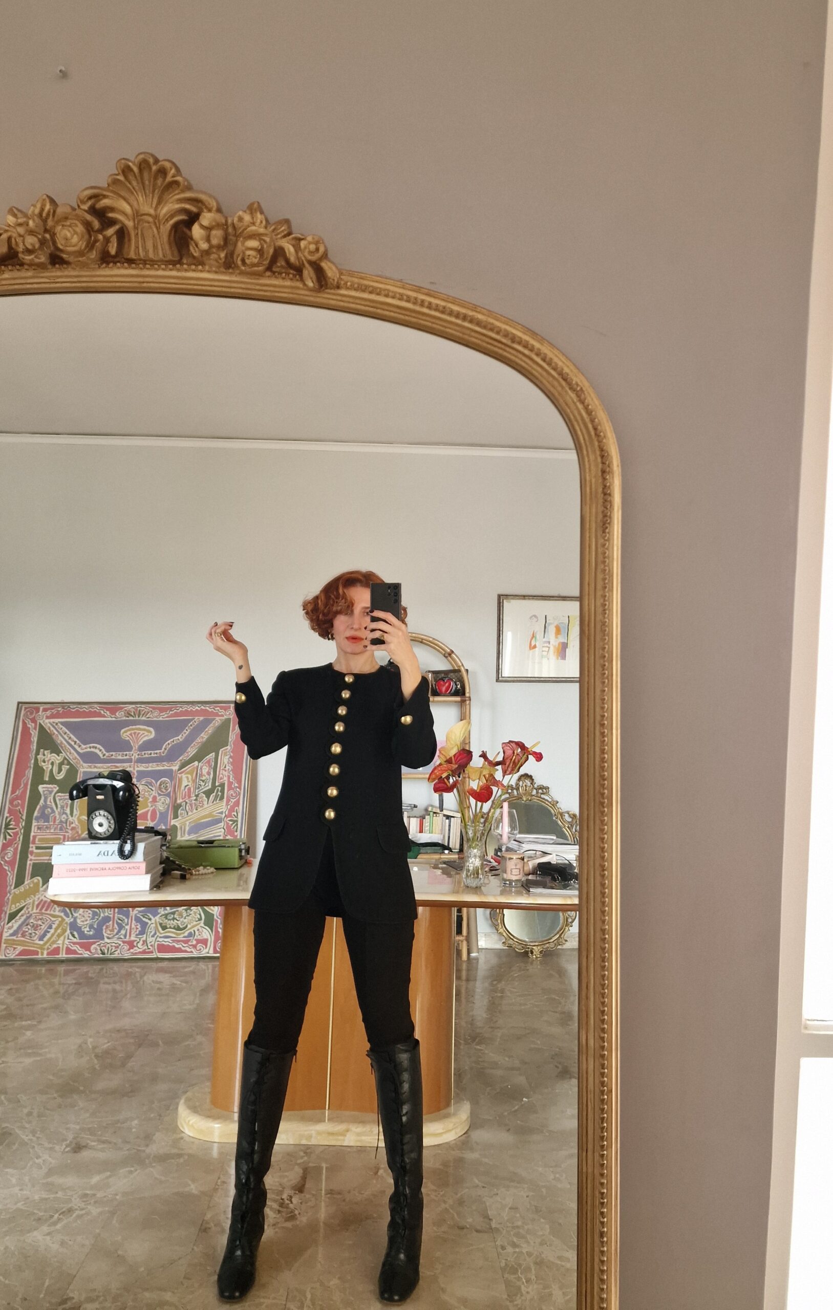Giacca Capolavoro vintage by Mimmina com grandi bottoni oro - immagine 2