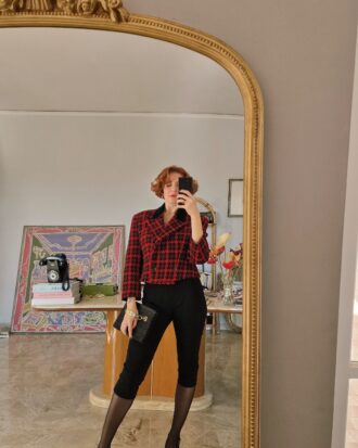 Giacca vintage by Byblos in Pura lana quadri tg 44
