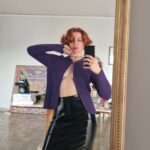 Cardigan viola pura lana By Luisa Spagnoli