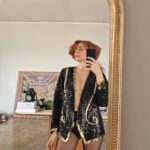 Giacca vintage Sartoriale in paillettes e Seta