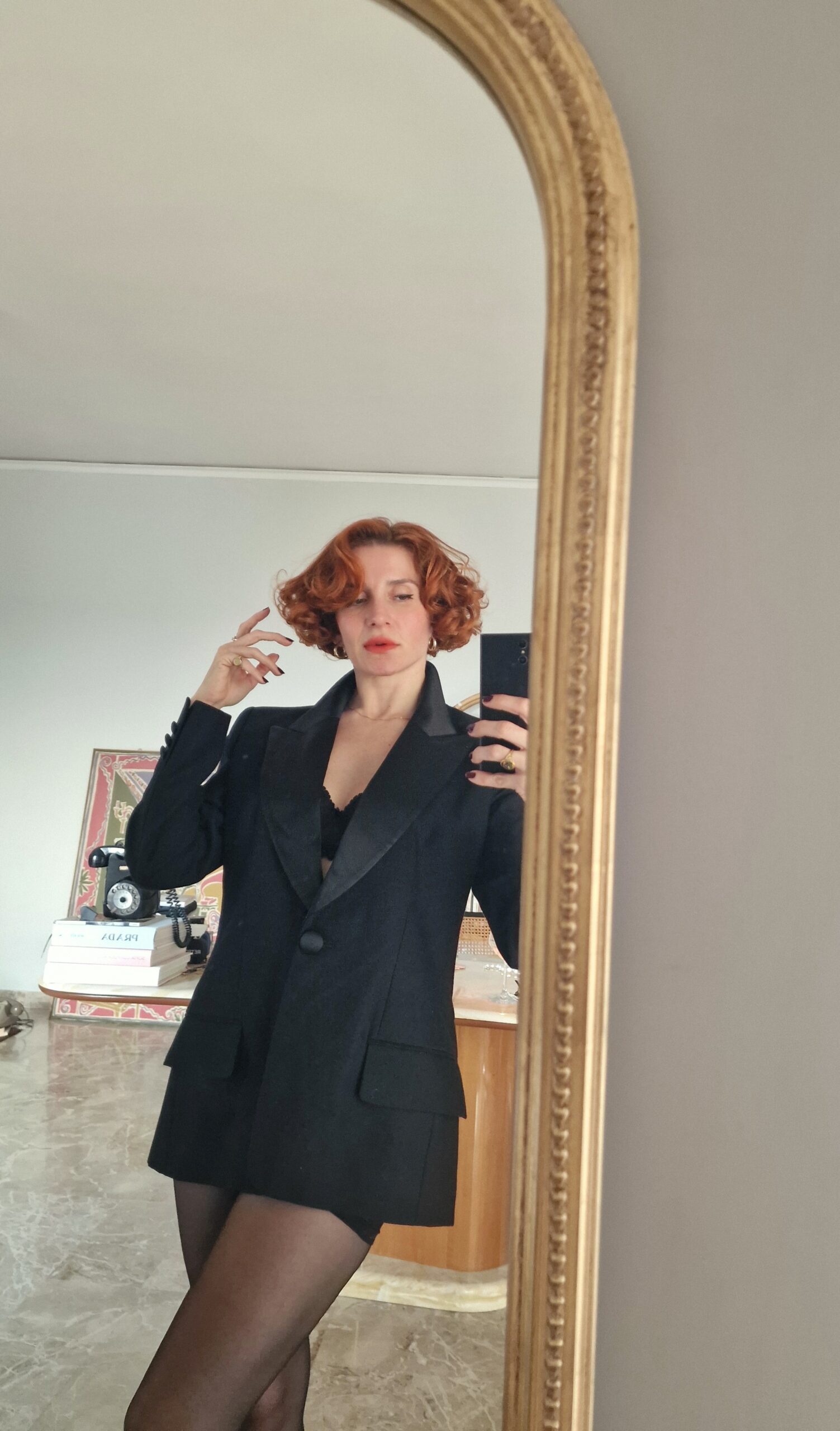 Giacca Smoking vintage in Pura lana made in Italy tg44 - immagine 4