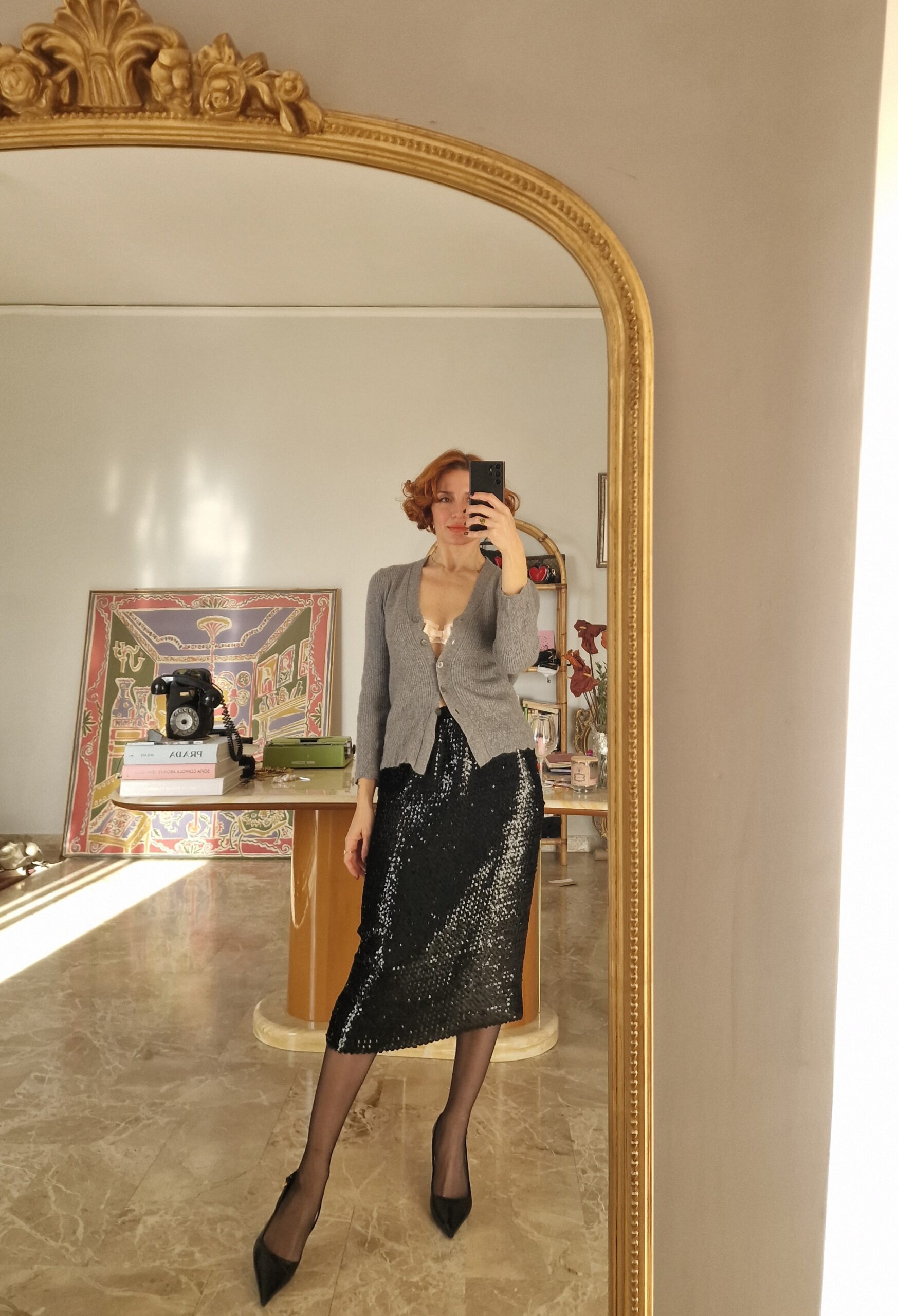 Gonna paillettes sartoriale tg M (40 e 42) - immagine 3
