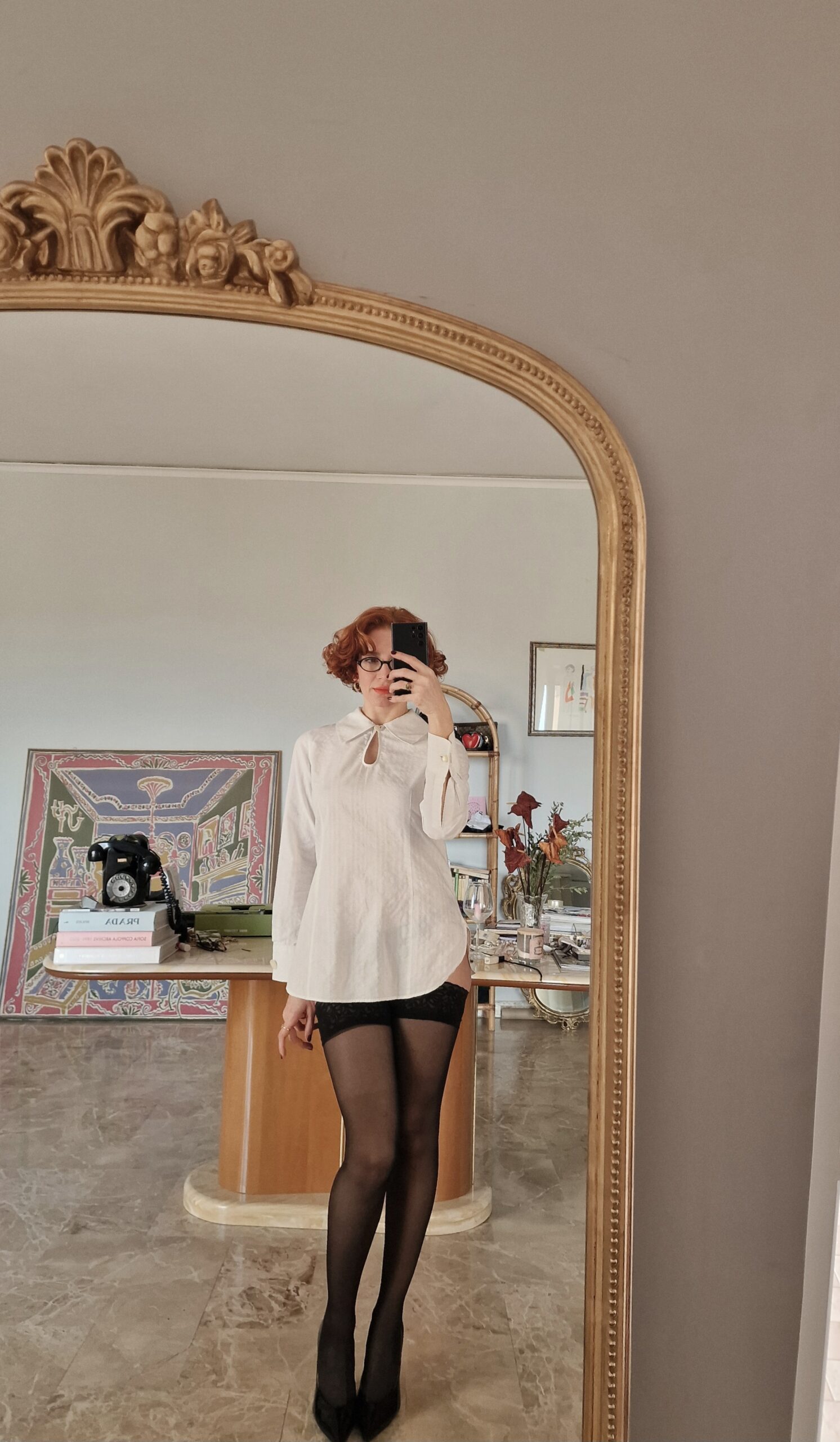 Camicia vintage in piquet di cotone by Emporio Armani