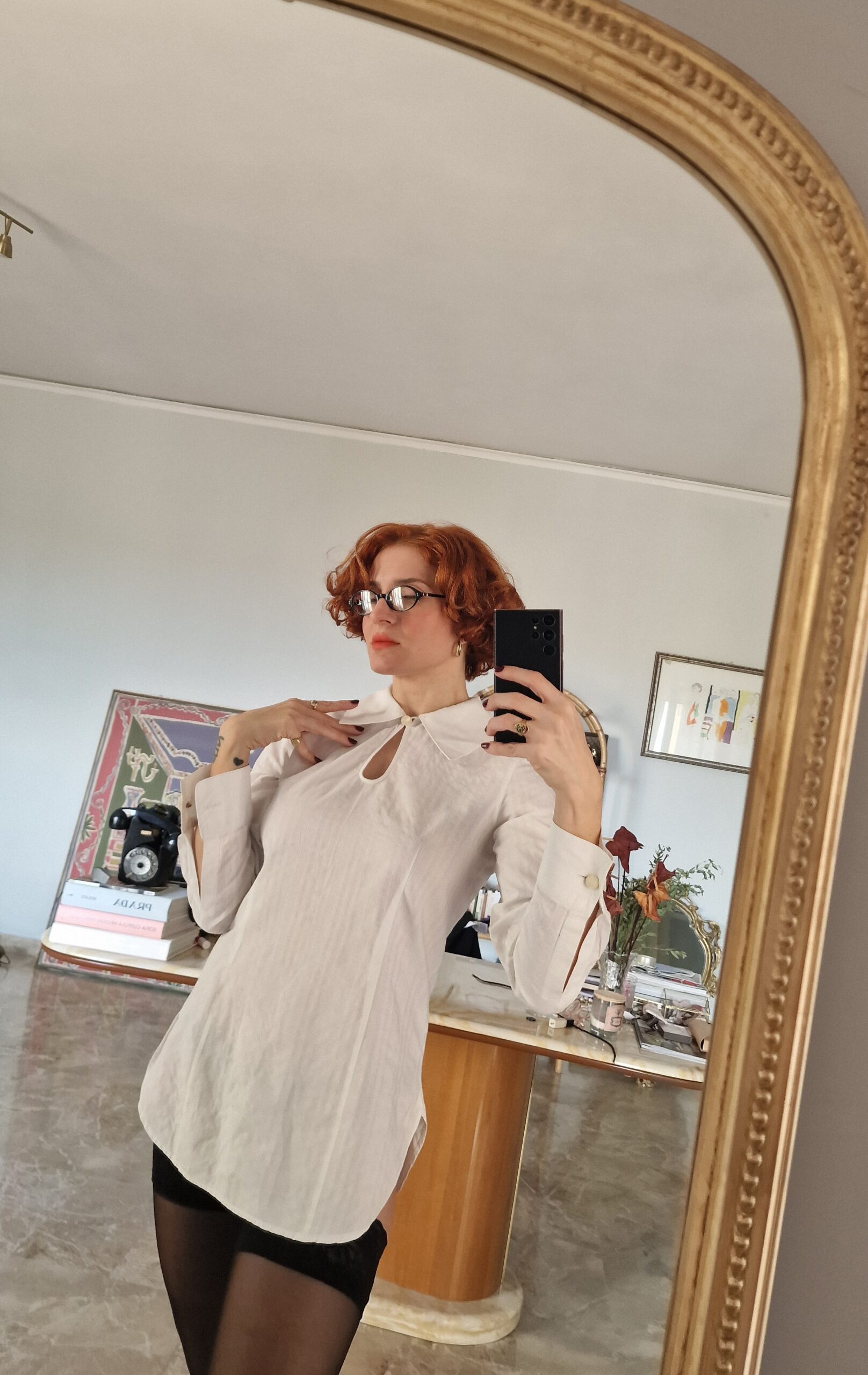 Camicia vintage in piquet di cotone by Emporio Armani - immagine 4