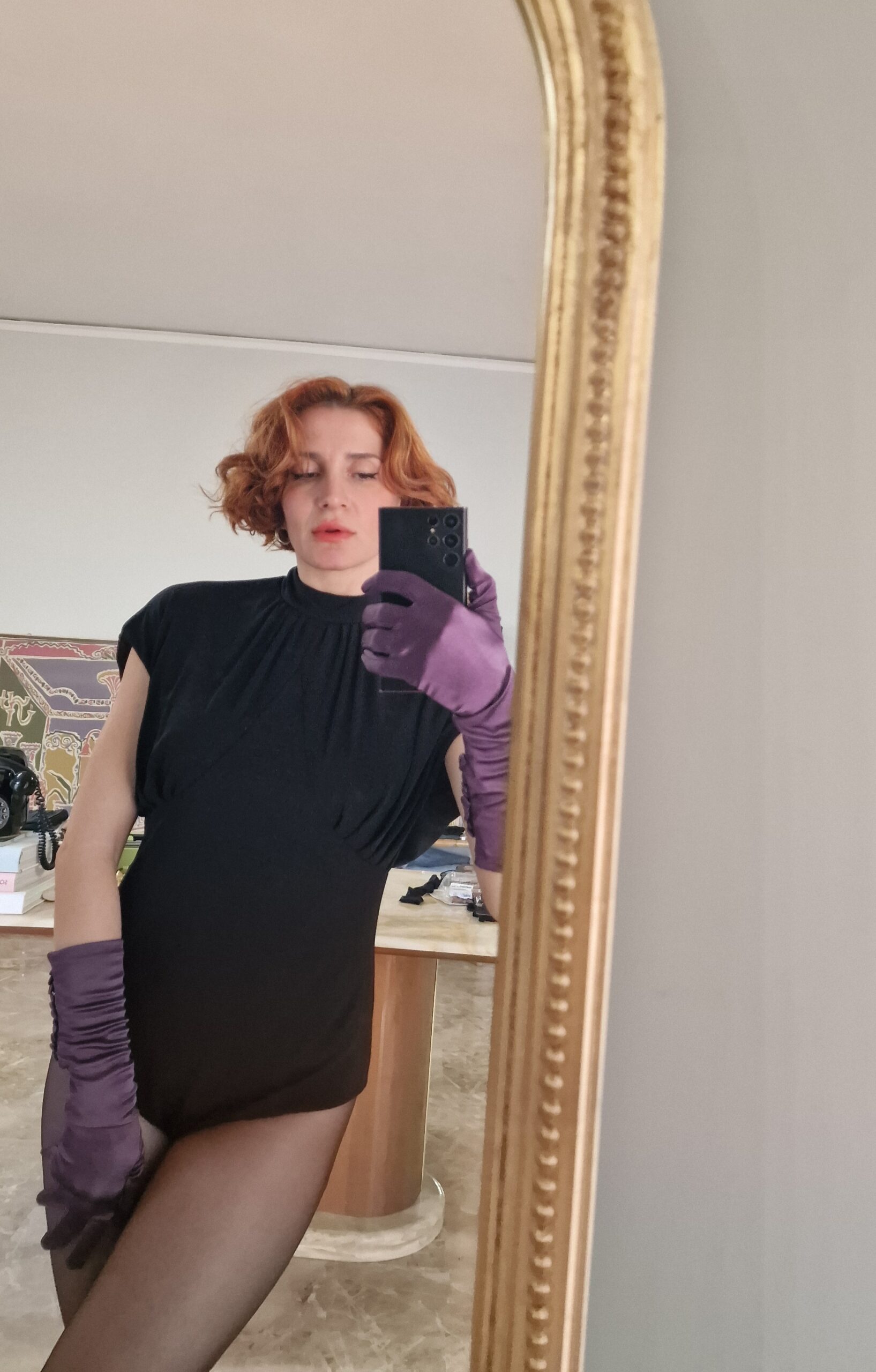 Maglia/Body nero con drappeggi, nuovo con etichetta. - immagine 4