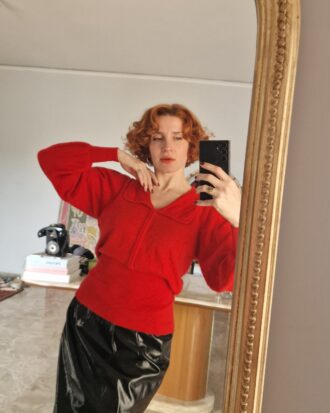 Maglione vintage rosso by Mariella Burani