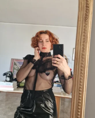 Camicia vintage sartoriale Victorian gothic in tulle e pizzo nero