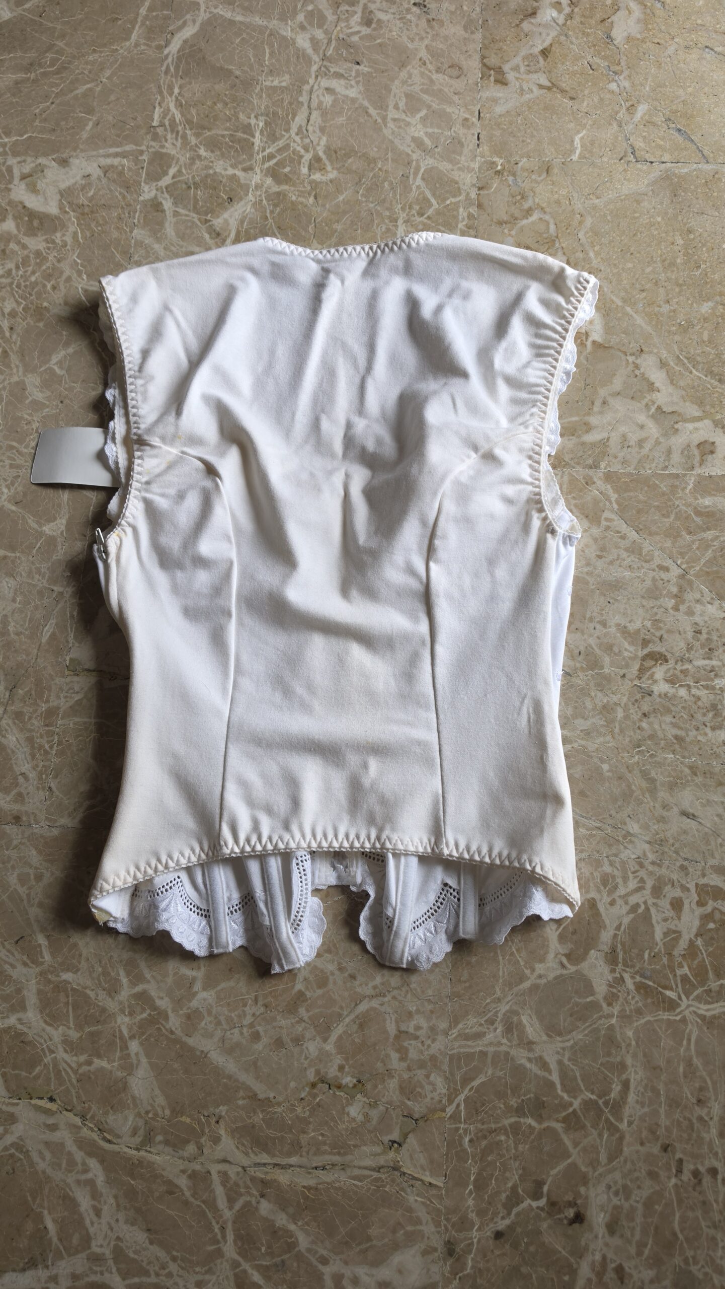 Corsetto francese steccato bianco tg 40/42 coppa 3° - immagine 3