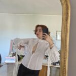 Antica Camicia vintage piratesca in pizzo e cotone tg 38/40