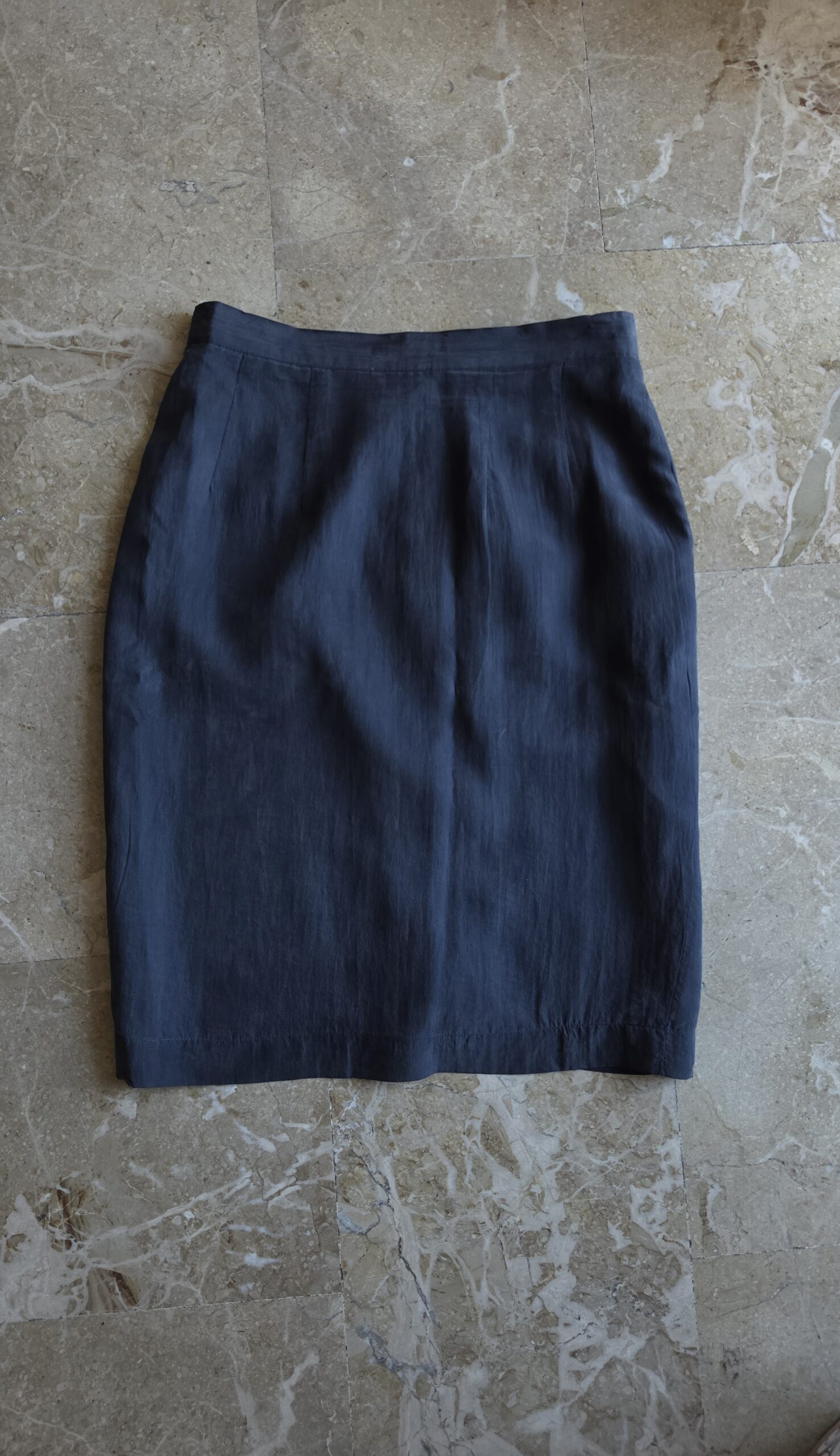 Tailleur vintage minimal in Pura Seta grigio Piombo tg 38/40 - immagine 7