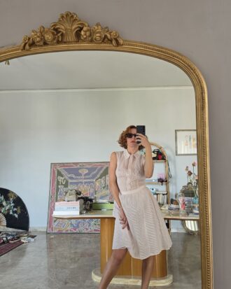 Completo vintage chemisier e gonna in Seta e cotone by Mimmina tg 38/40