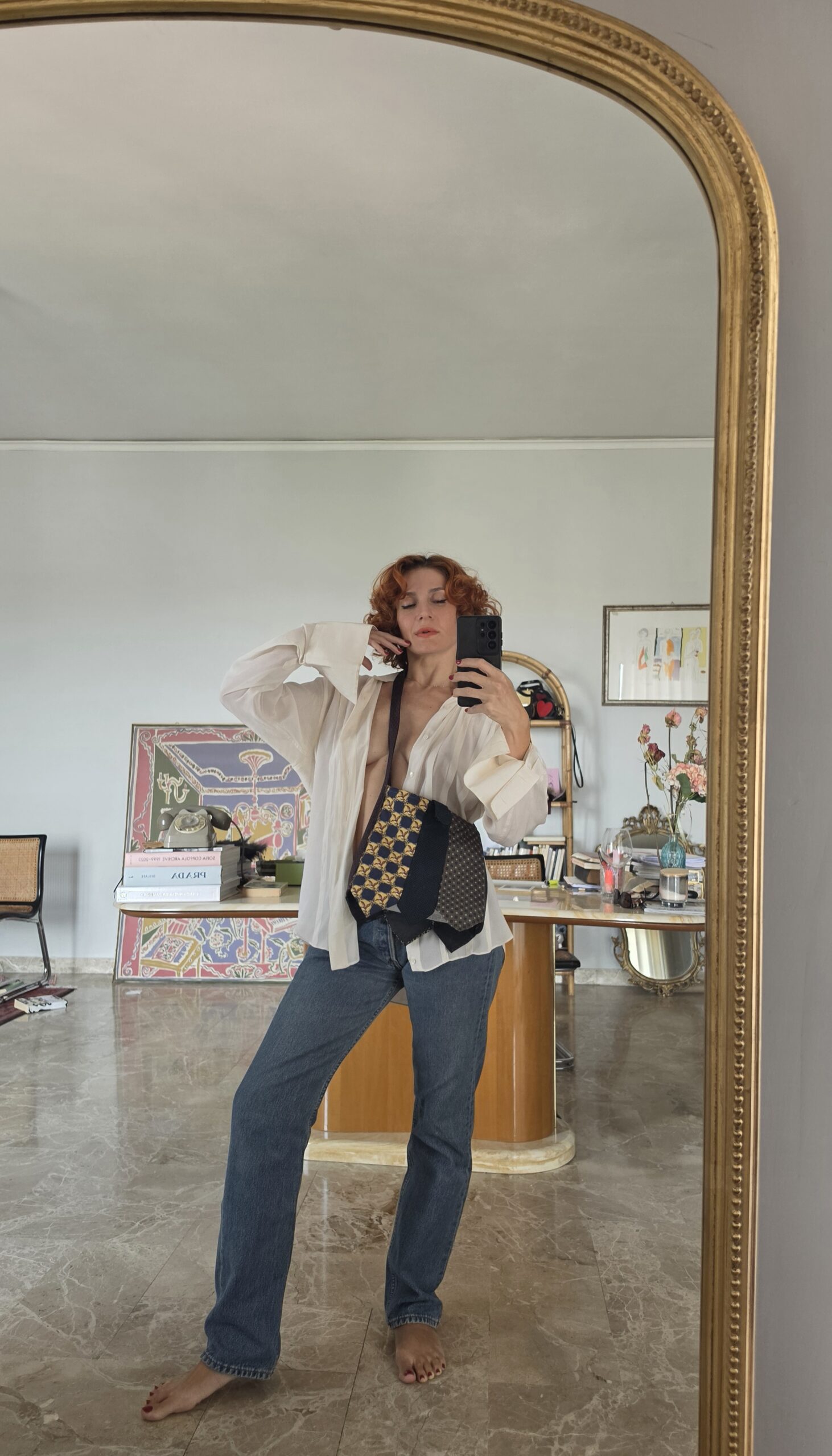 Borsa sartoriale con cravatte in Pura Seta - immagine 2