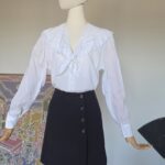 Camicia vintage con Maxi colletto alla Marinara Ricamato a mano
