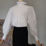 Camicia vintage in cotone novecentesca Edoardiana