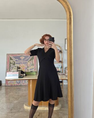 Abito vintage Sartoriale in crépe di lana