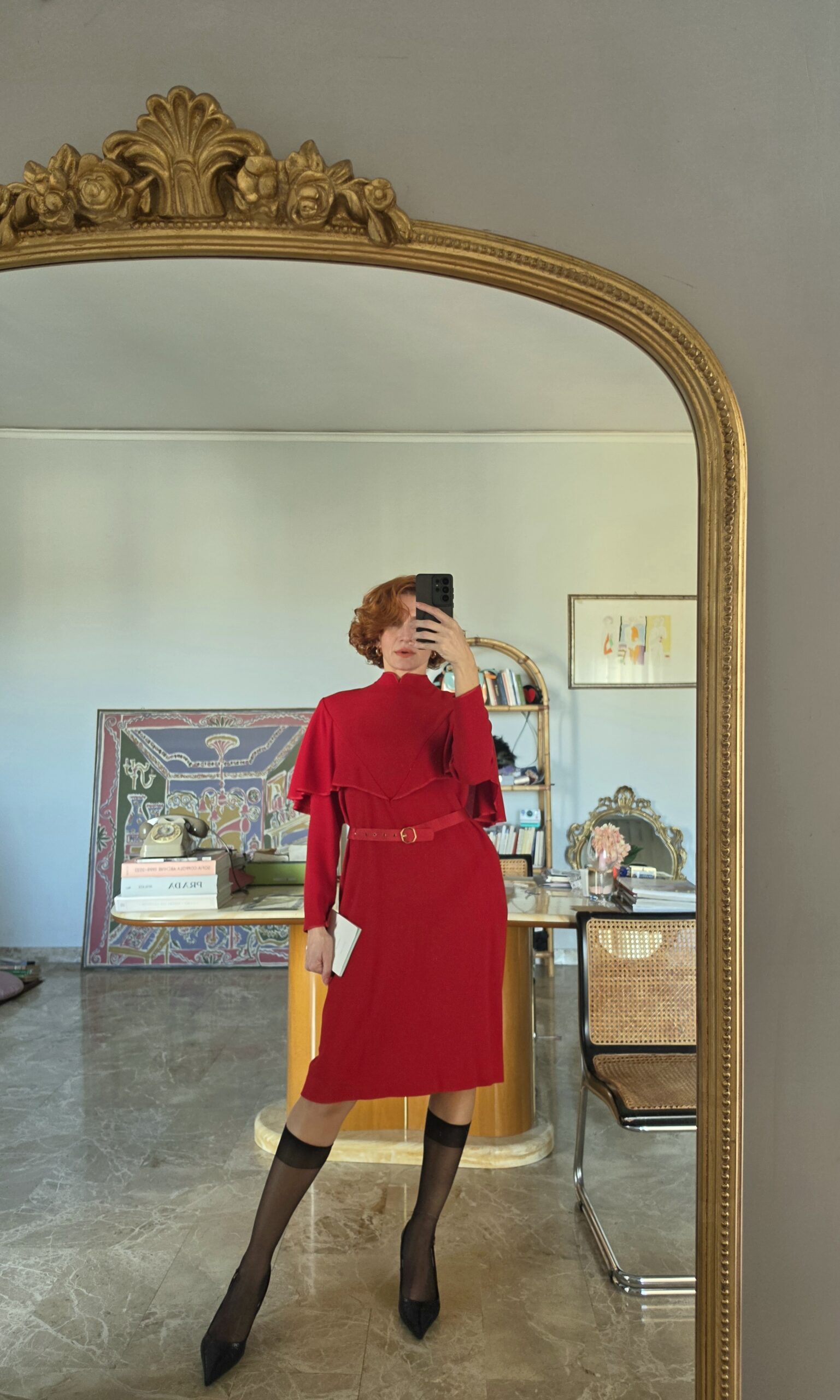 Cardinalizio Abito vintage d'archivio anni 70 by Pierre Cardin