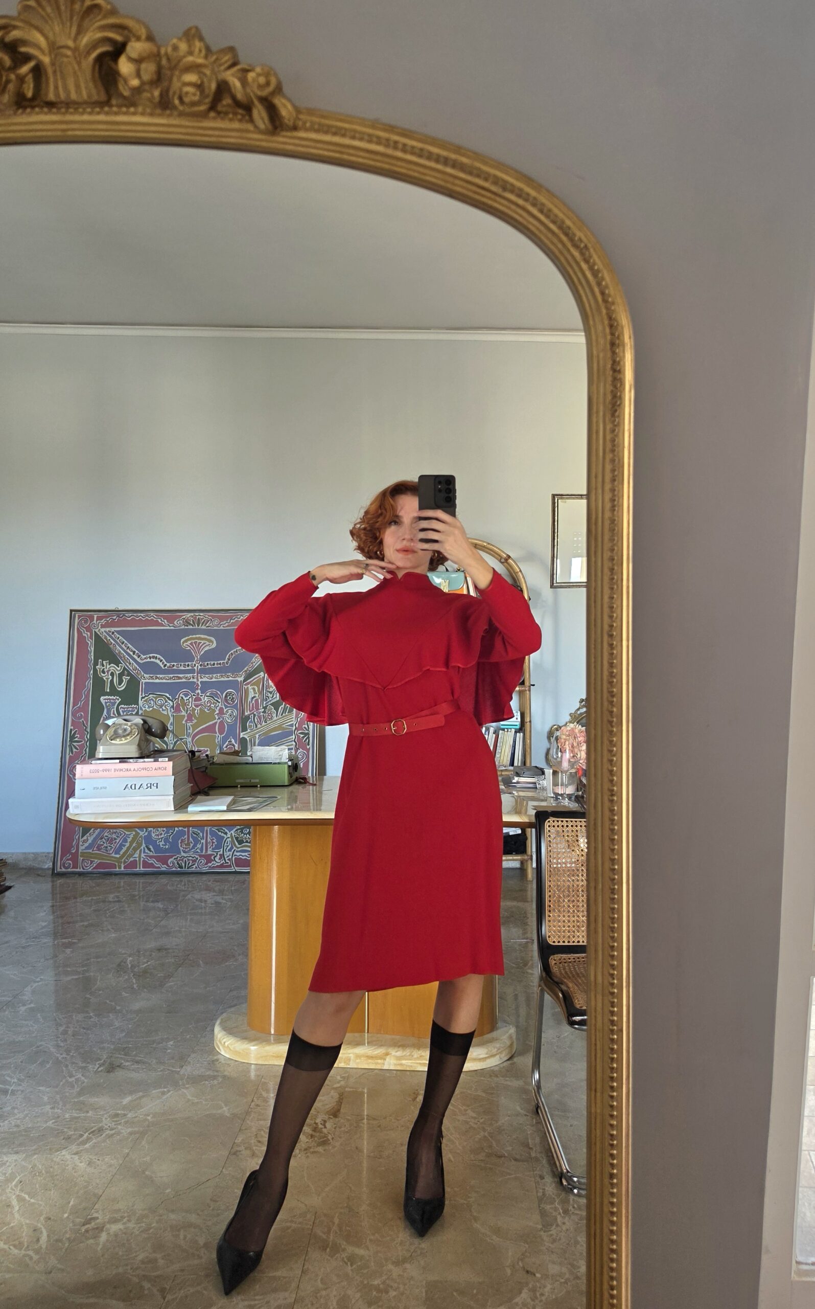 Cardinalizio Abito vintage d'archivio anni 70 by Pierre Cardin - immagine 2