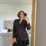 Giacca vintage Moschino Couture in lana con bottoni a cuore tg 42