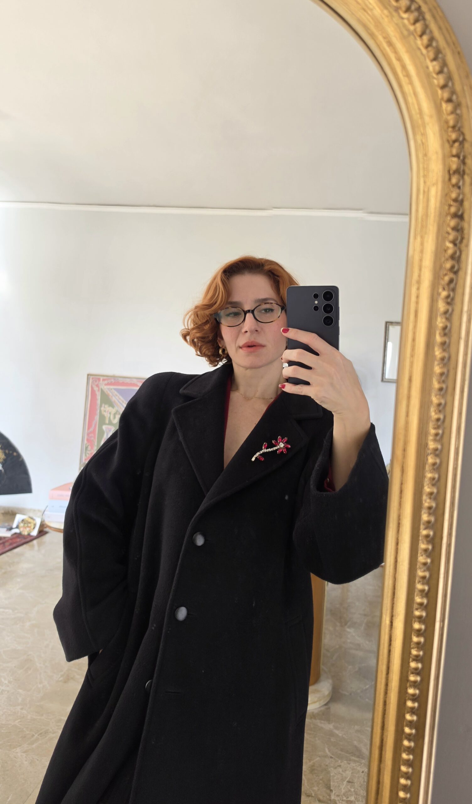 Cappotto 100% Pura lana nera storico Lanificio G.B. Schio tg 46 - immagine 3