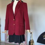 Giacca vintage ma nuova by Burberry's Burgundy in Lana & Cashmere tg 46
