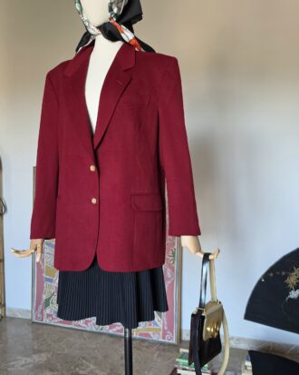 Giacca vintage ma nuova by Burberry's Burgundy in Lana & Cashmere tg 46
