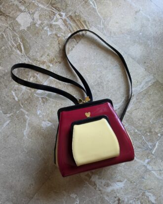 Borsa /zaino vintage anni 90 by Moschino in pelle spazzolata