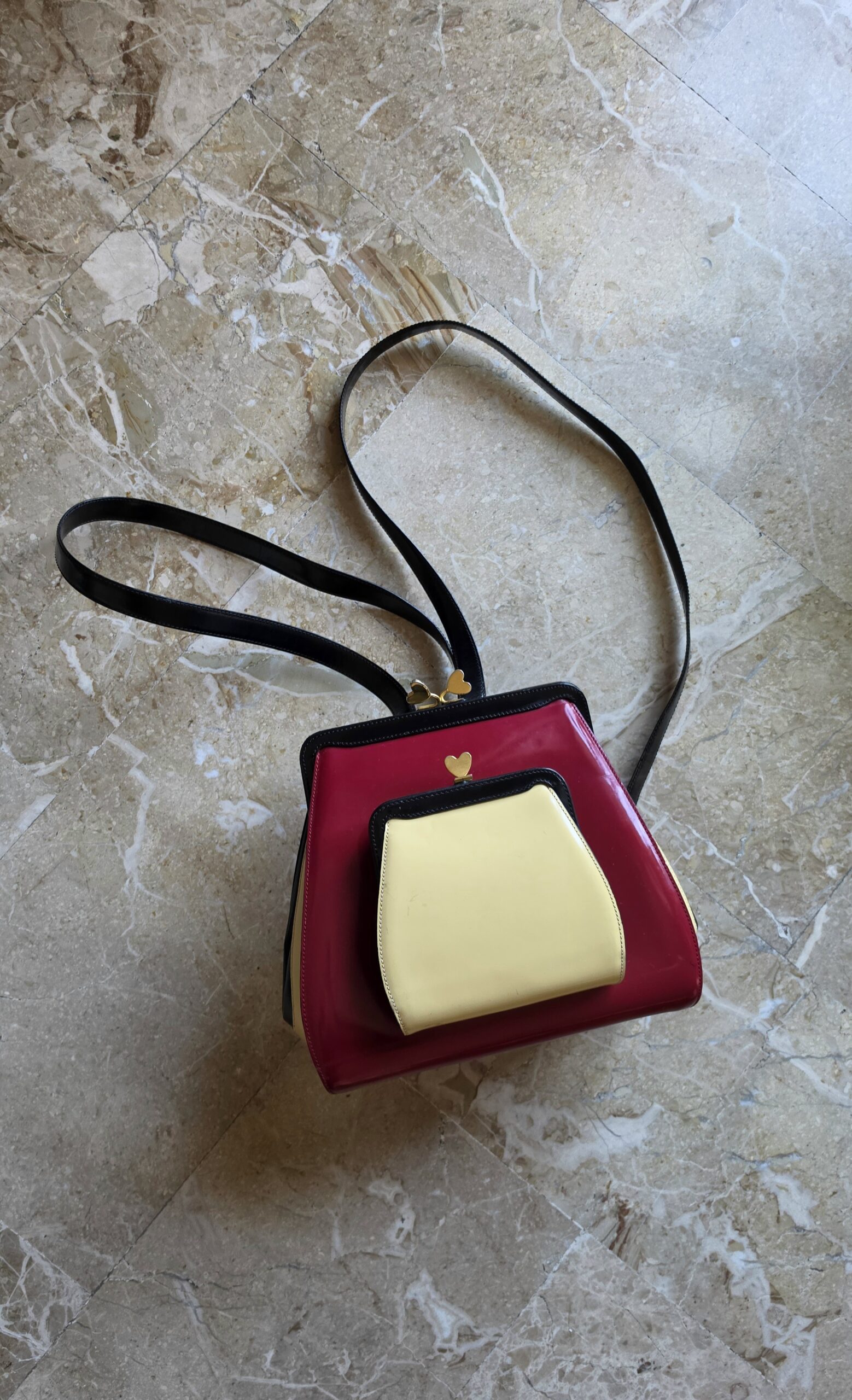 Borsa /zaino vintage anni 90 by Moschino in pelle spazzolata