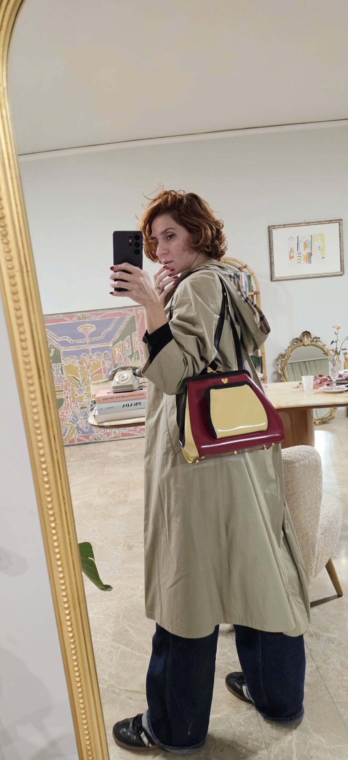Borsa /zaino vintage anni 90 by Moschino in pelle spazzolata - immagine 12